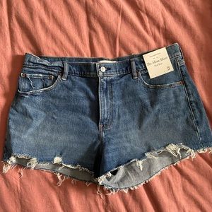 NWT A&F Mid Rise Mom Jeans size 33